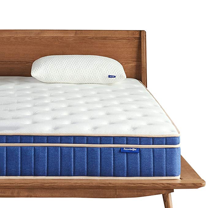 Sweetnight 8 Inch Full Size Mattress - Individually Pocket Spring Hybrid Mattress in a Box, with CertiPUR-US Certified Gel Memory Foam Euro Pillow Top for Sleep Cool, Pressure Relief & Supportive,Full