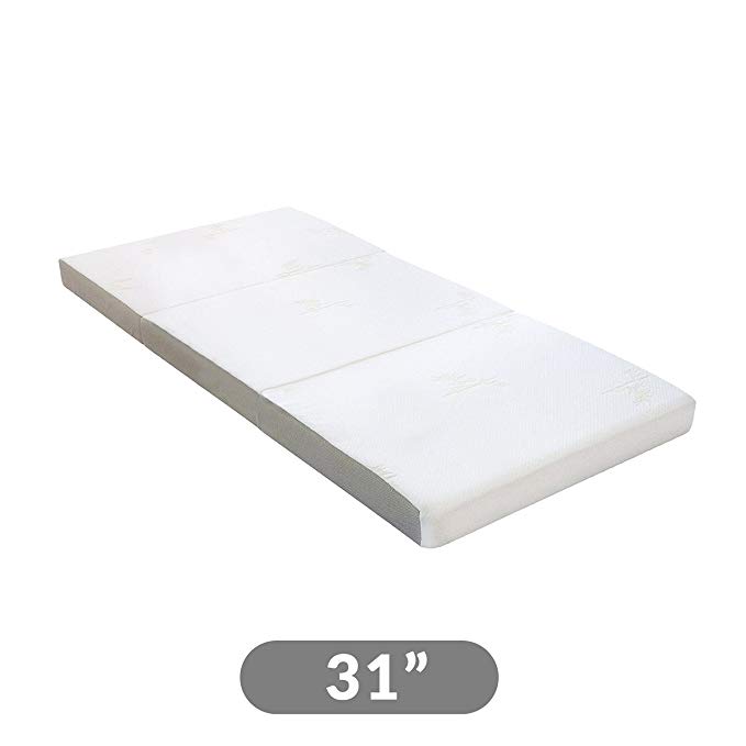 Milliard Tri Folding Mattress Ultra Soft Removable Cover Non-Slip Bottom (75