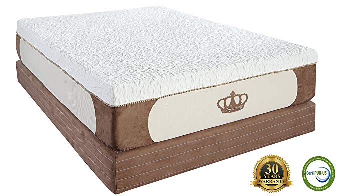 DynastyMattress 13” Luxury Cool-Breeze High Density 5lb GEL Memory Foam Mattress (SPLIT-CALKING)