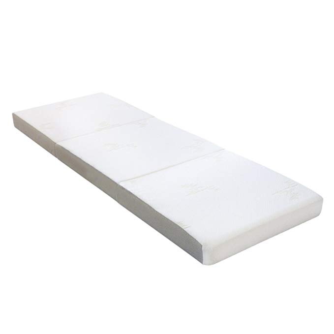 Home Life 4 Inch Tri Fold Mattress with Ultra Soft Removable Cover- Full