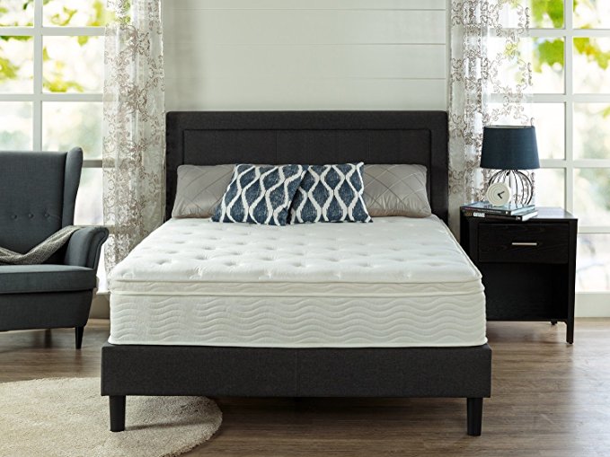 Zinus Ultima Comfort 12 Inch Euro Box Top Spring Mattress, Full