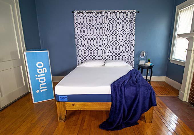 Indigo Sleep Classic Queen Mattress |Supportive Cool Gel Memory Foam |Great Sleep for Couples |Two Comfort Choices |CertiPUR-US|Non-Toxic |Patented |Clean & Safe|100 Night Trial