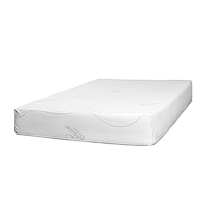 Best 2 Rest 10 inch Natural Latex Foam Mattress Queen with Organic Cotton Cover – 10 Year Warranty - CertiPUR-US Certified – Made in USA